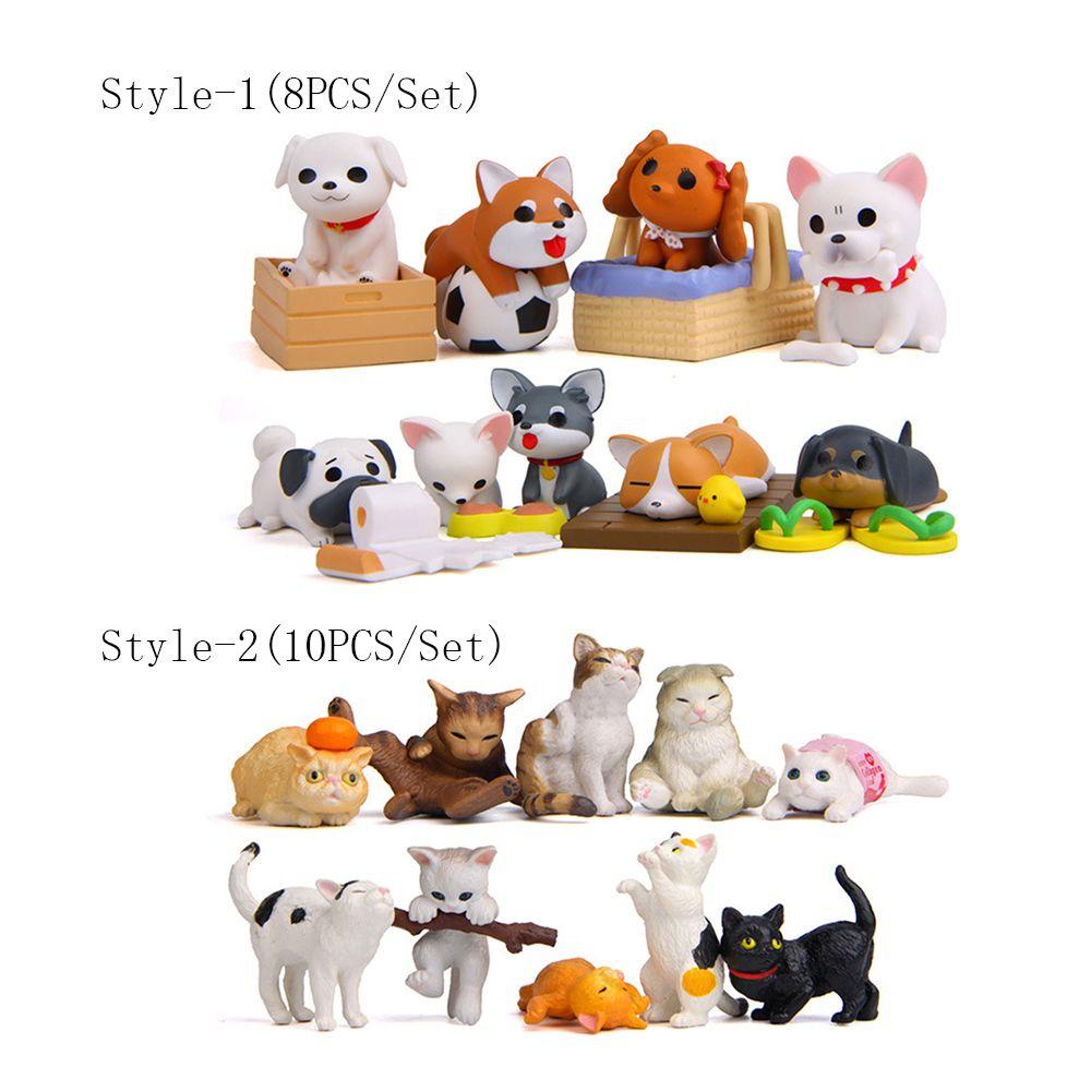 Set 8 / 10 Khuôn Làm Chậu Cây Hình Chú Chó Mini Trang Trí Sân Vườn