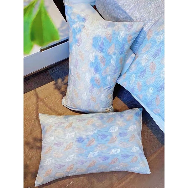 Set chăn ga gối cotton living- mẫu lông công sắc màu