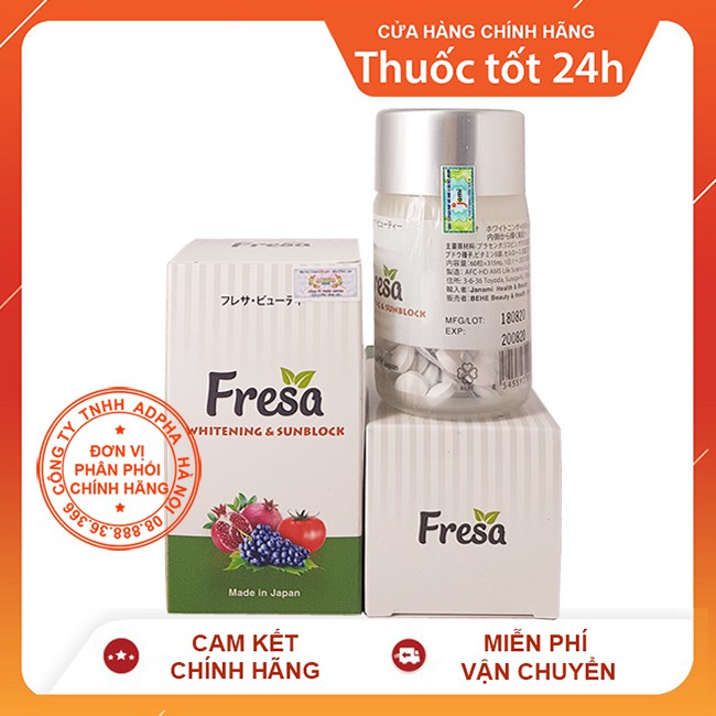 ✅(Giảm 100k mã THUOC100K) Viên uống trắng da và chống nắng nội sinh FRESA | BigBuy360 - bigbuy360.vn