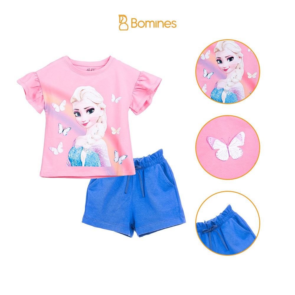 Đồ bộ trẻ em elsa bướm BOMINES vải cotton thoáng mát