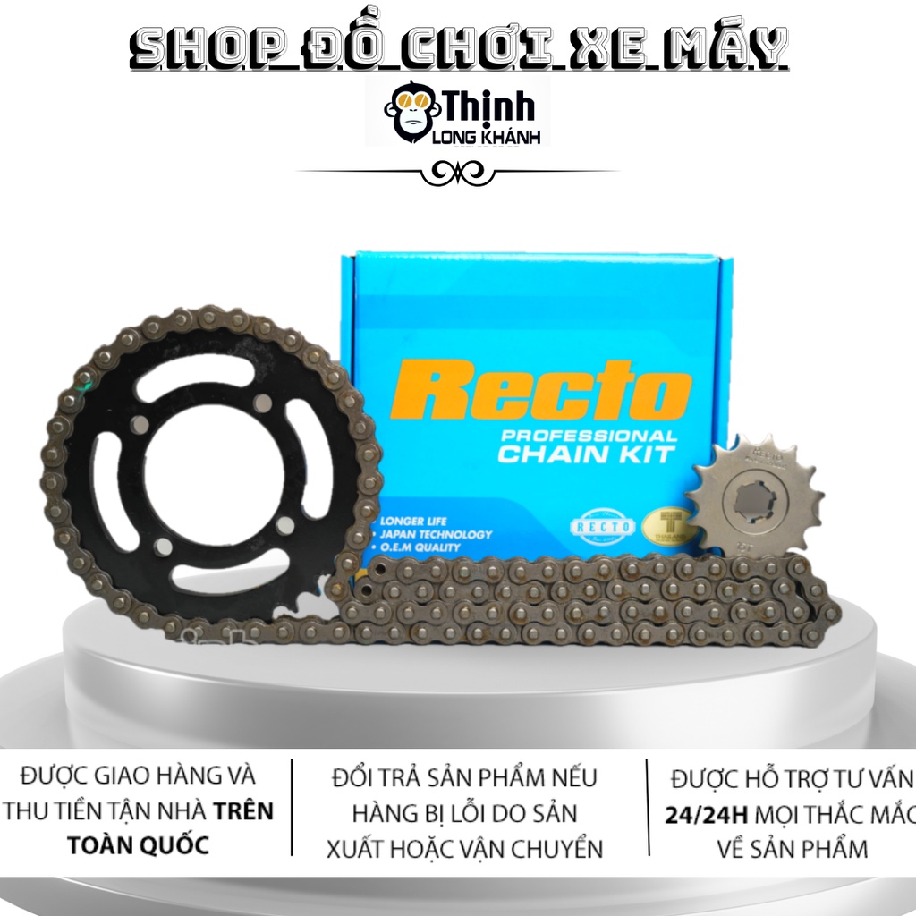 Nhông sên dĩa Recto chính hãng 100% - Sên đen