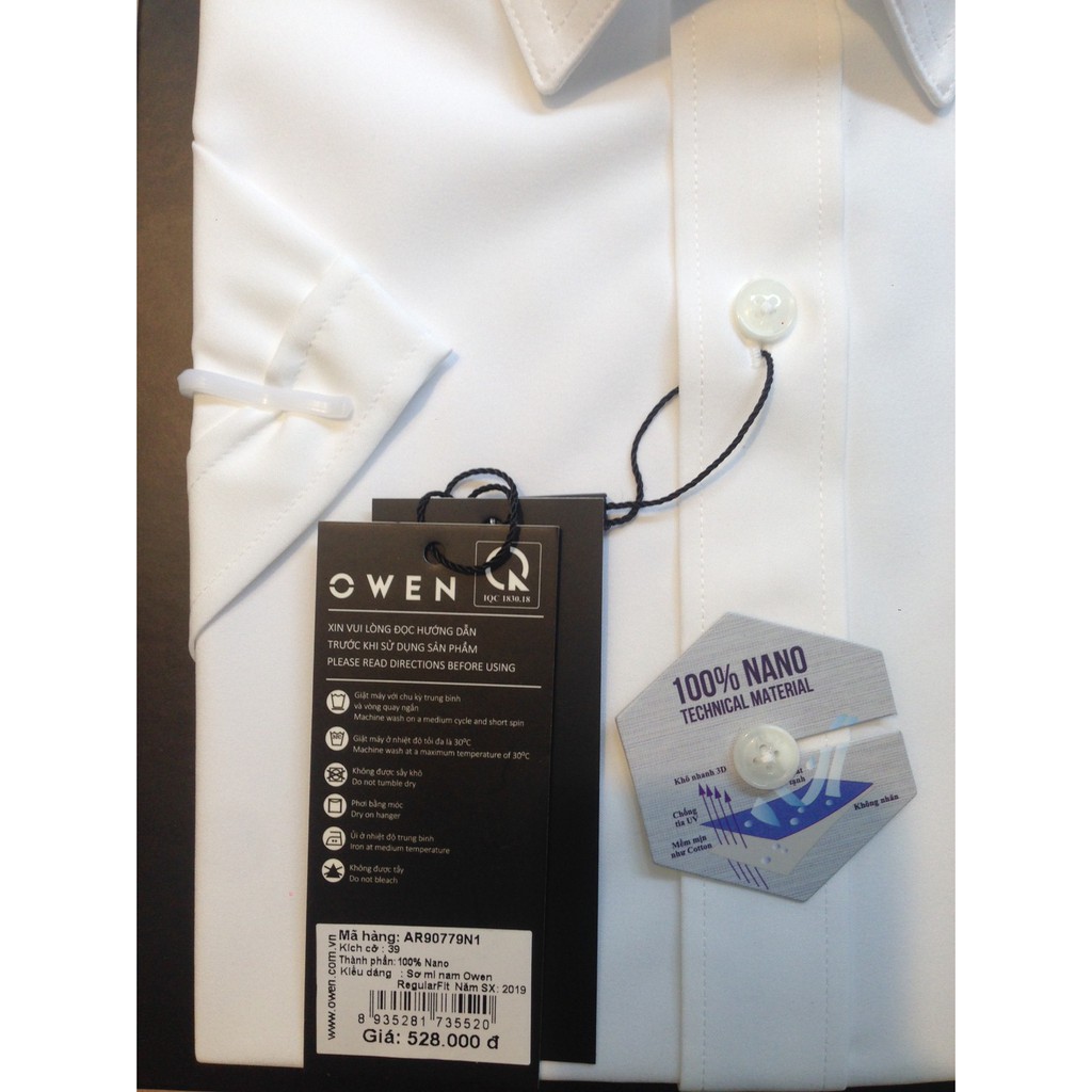 Áo Owen Ngắn Tay Trắng ⚜️ FREE SHIP ⚜️  CHẤT Nano AR90779N CÔNG SỞ ĐẸP LỊCH SỰ CÔNG SỞ | BigBuy360 - bigbuy360.vn