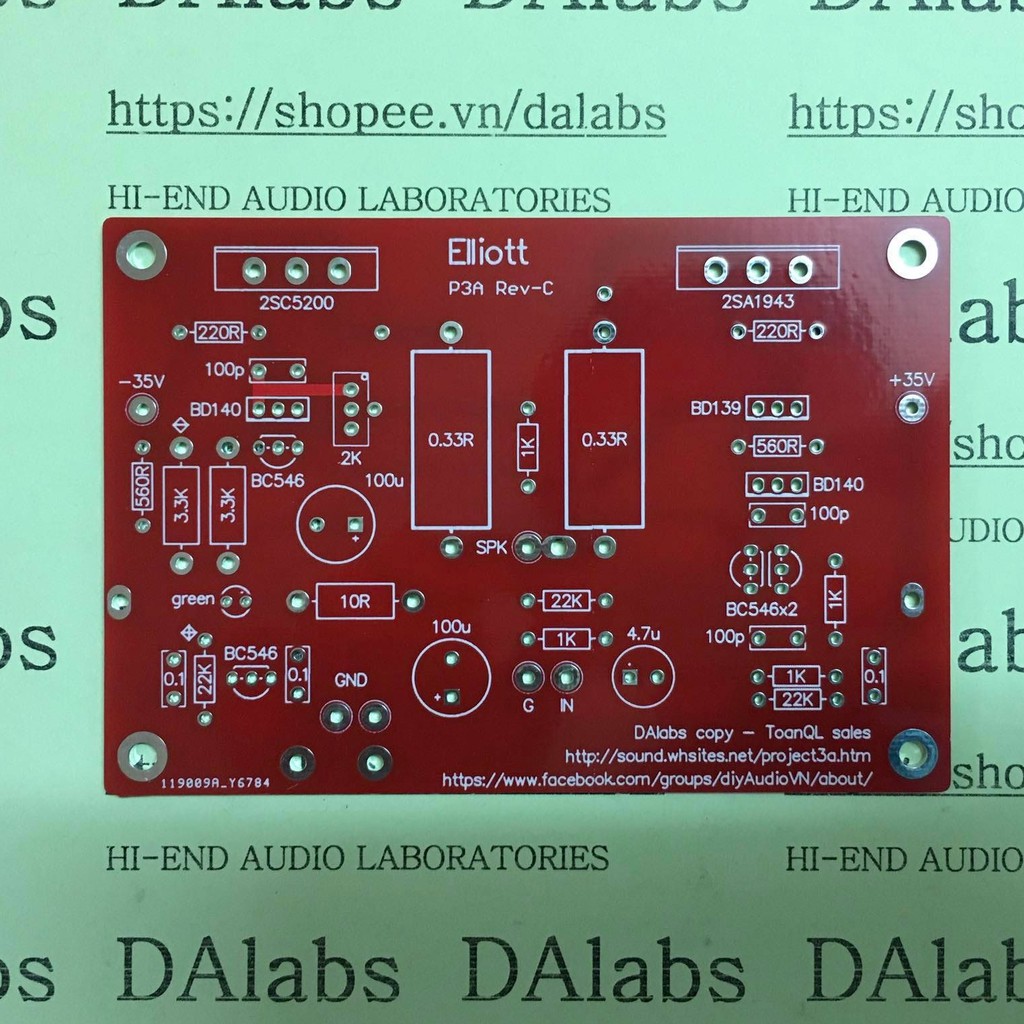 Mạch khuếch đại âm thanh P3A (02 PCB)