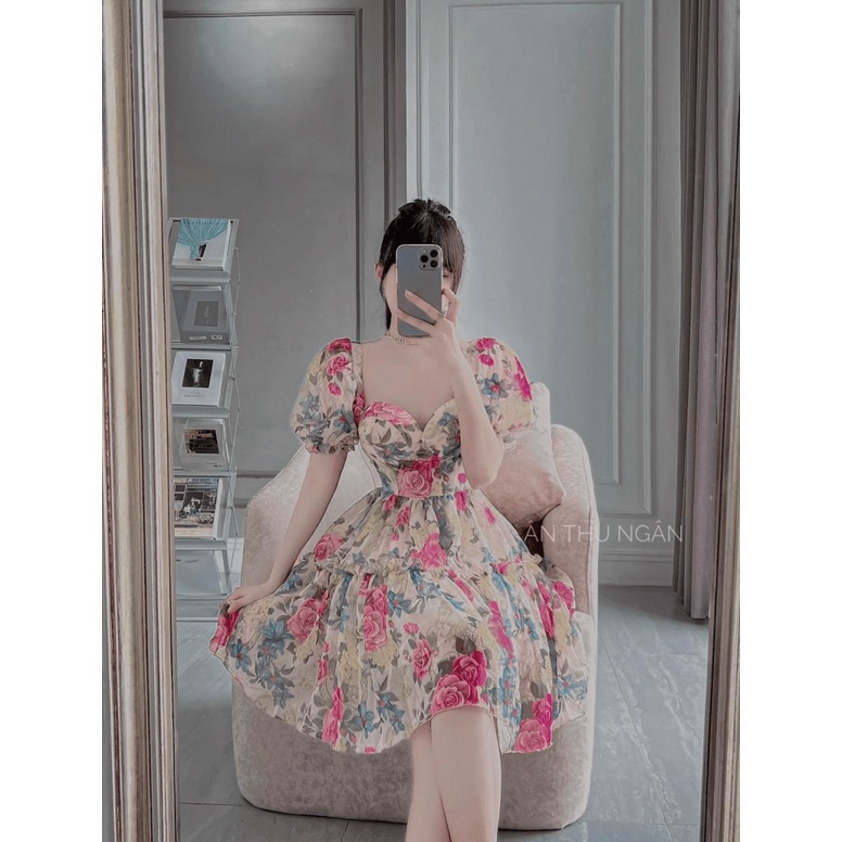 (Free ship) Đầm Voan Thiết Kế Cực Lạ Mắt Đẹp Hết Ý UP HHP Fashion