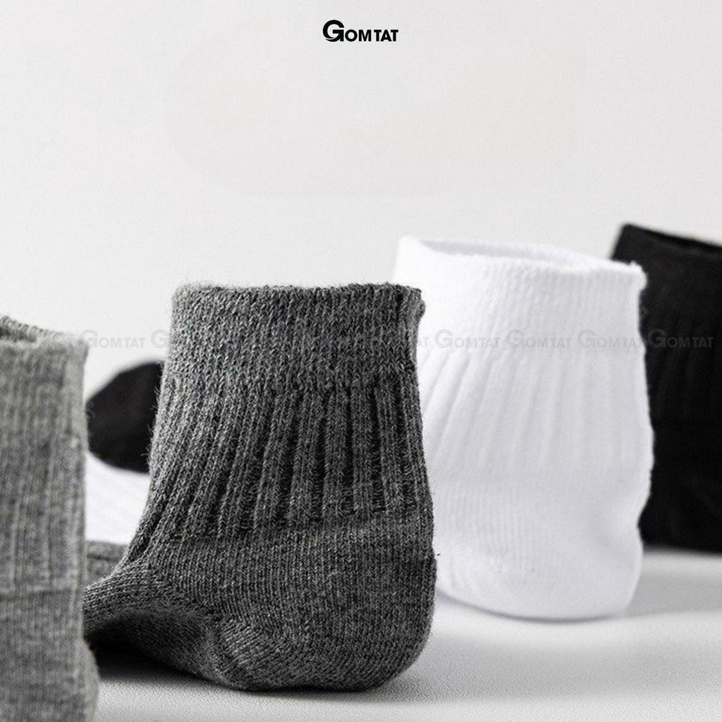 Tất nam cổ ngắn trơn màu cao cấp GOMTAT chất liệu cotton mềm mại, thoáng mát - NT2-FIVE-2005-1DOI