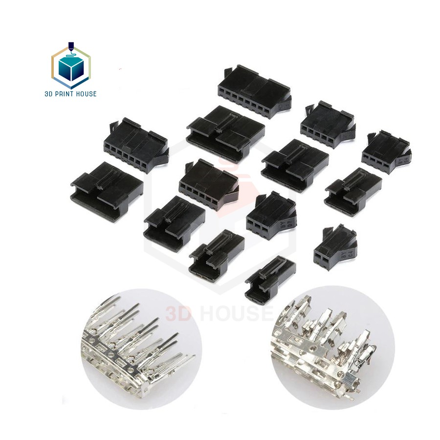Bộ 5 Jack Kết Nối Đực Cái SM2.54 2P - 10P