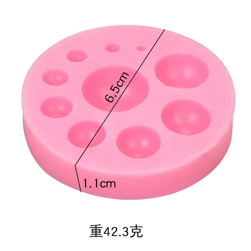 Khuôn Silicone Làm Bánh Hình Bán Nguyệt/Tròn Bằng Epoxy Tiện Dụng