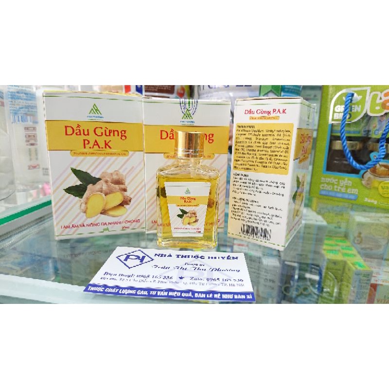Dầu GỪNG NGUYÊN CHẤT P.A.K