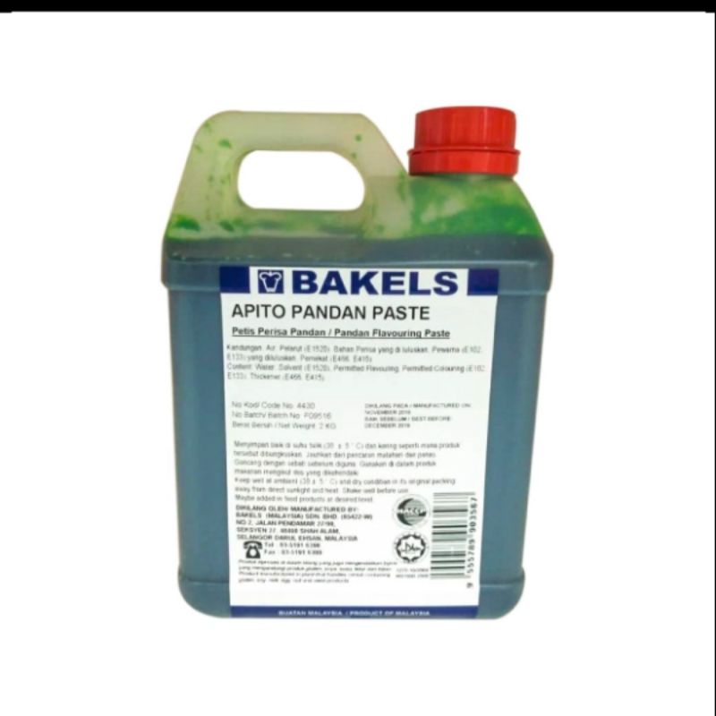 Hương lá dứa - cốm sệt Bakels can 2kg