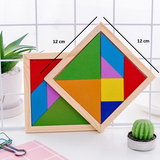 Combo 2 Bộ đồ chơi xếp gỗ hình vuông
