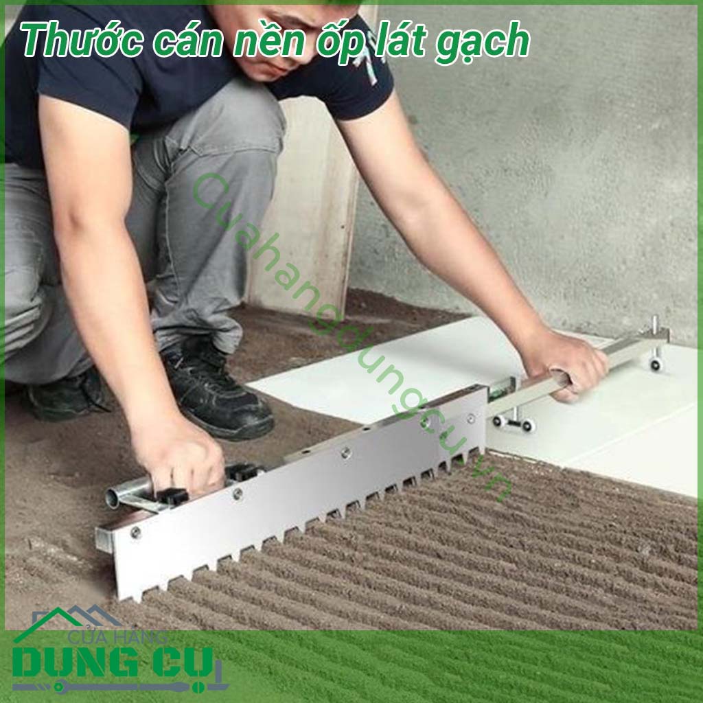 Thước cán nền lát gạch - Bàn cào vữa 60-100cm gấp gọn