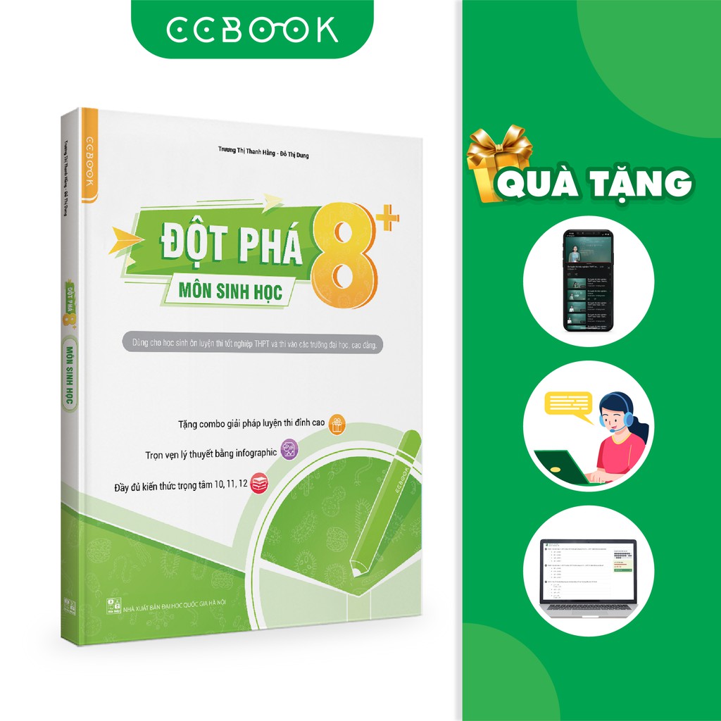 Sách - Đột phá 8+ môn Sinh học (Phiên bản mới) - Chính hãng CCbook