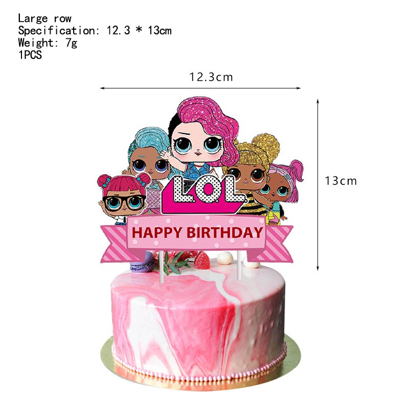 LOL SURPRISE Set 20/45 Que Cắm Trang Trí Bánh Sinh Nhật Kiểu Dáng Dễ Thương Cho Bé