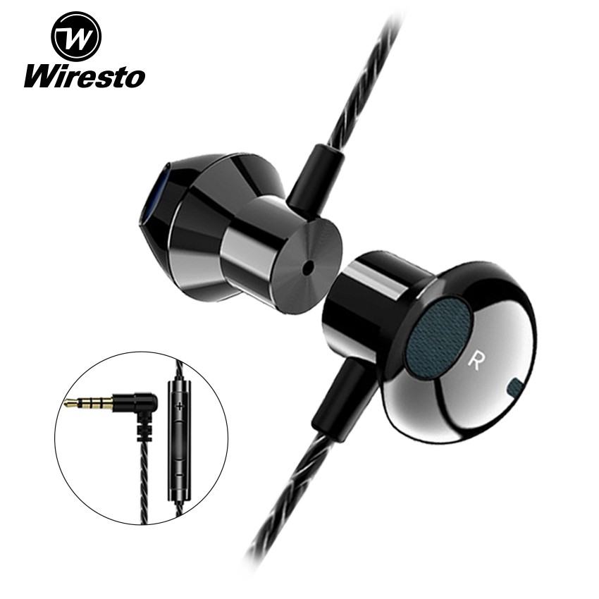 Tai Nghe Wiresto Âm Thanh Nổi Stereo Giúp Giảm Tiếng Ồn Thiết Kế Đầu 90 Độ Kèm Micro HD