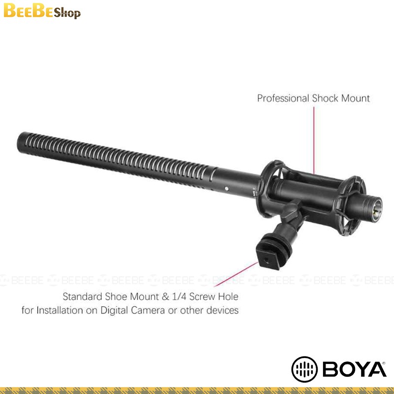 Boya BY-BM6060L - Micro Shotgun Chuyên Dụng Phỏng Vấn, Quay Phim, Ghi Hình Ngoài Trời Cho Máy Ảnh, Máy Quay