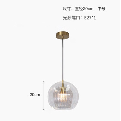 Đèn thả decor chao thuỷ tinh DC351