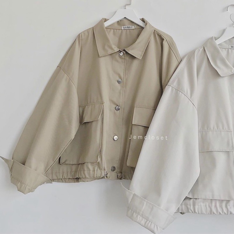 [Mã SKAMSALE06 giảm 10% tối đa 100K đơn 150K] Áo khoác kaki unisex dưới 75kg - Kaki túi hộp bản mới | BigBuy360 - bigbuy360.vn