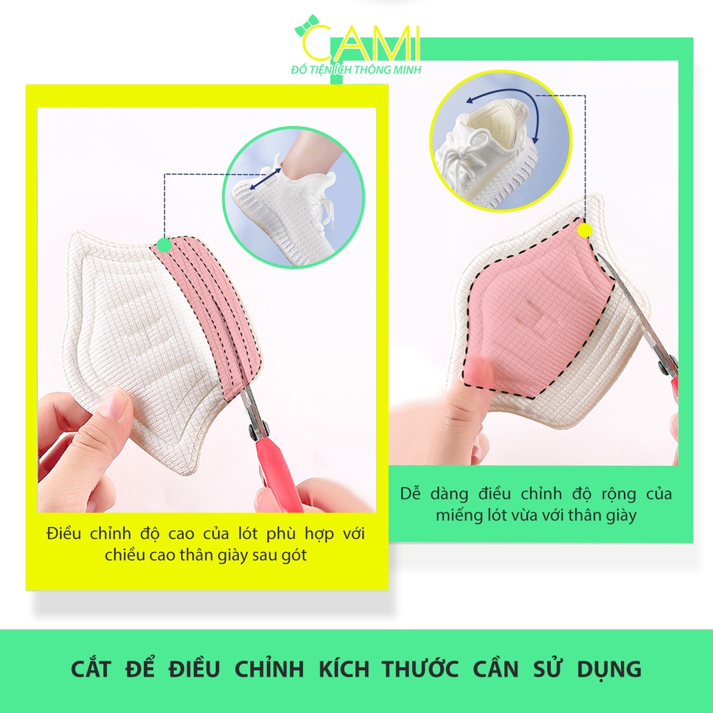 Lót giày 4D chống trầy, chống tuột gót và giảm size cho giày thể thao, giày mọi - Cami - CMPK176