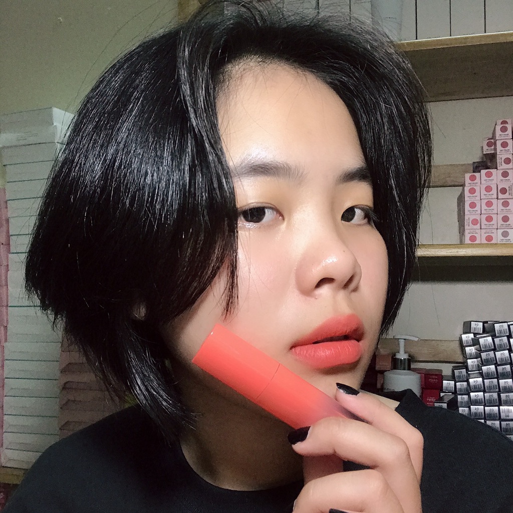 Son Kem Dưỡng Ẩm Mềm Mượt Mịn Nhẹ Môi Hàn Quốc - Son Lì Lâu Trôi Chính Hãng Sweet Glam Velvet Tint , Màu Hồng Đất
