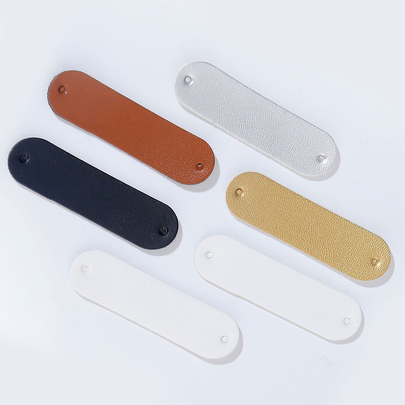 Set 40 Nhãn Da PU Trơn Dùng Để May Vá / Trang Trí Túi Xách / Quần Jean DIY