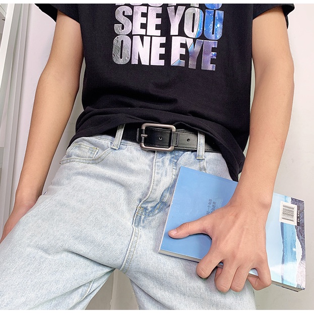 Dây nịt khóa vuông thời trang retro cho nam nữ