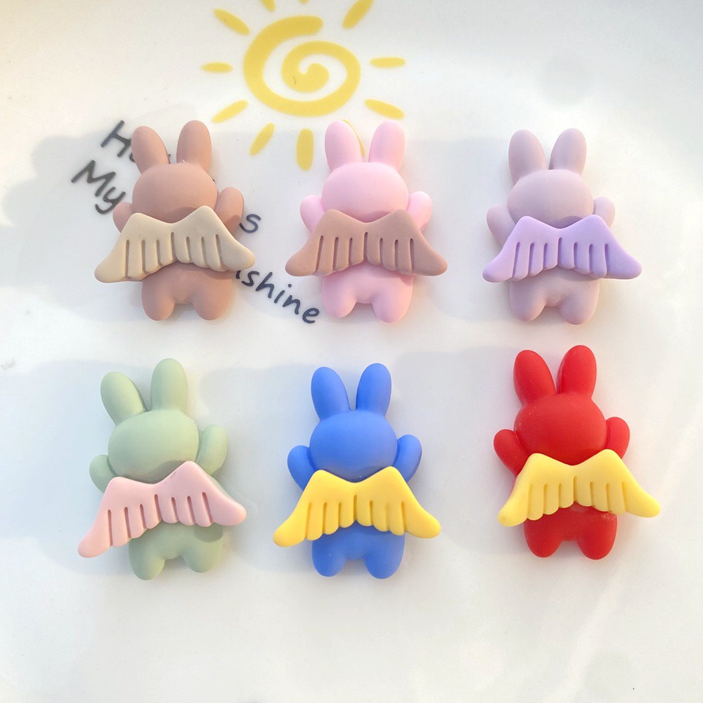 Charm (C445) slime/ Dụng Cụ Charm Trang Trí [Ko Keo &amp; Nút] Thiên Thần Thỏ &amp; Gấu - Giá 1 cái