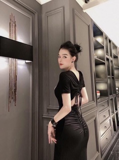 [HÀNG CAO CẤP] Đầm body rút dây lưng cut-out