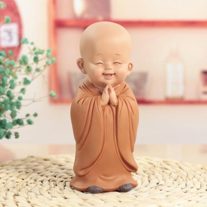 Tượng Chú Tiểu Áo Vàng Size Lớn 16CM