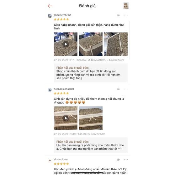 Khay Cói Đựng Đồ Có Nắp Tặng Kèm Vải Lót - THE GREENMART VIETNAM