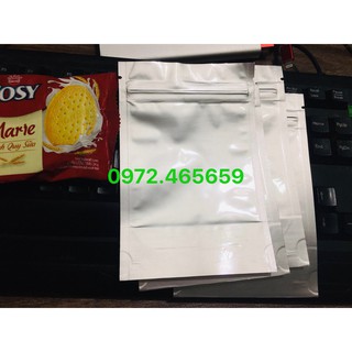 50 Túi zip mặt bạc đáy đứng