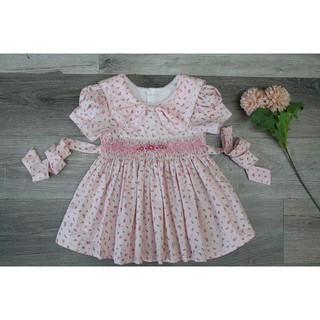 ĐẦM SMOCK NƠ HỒNG