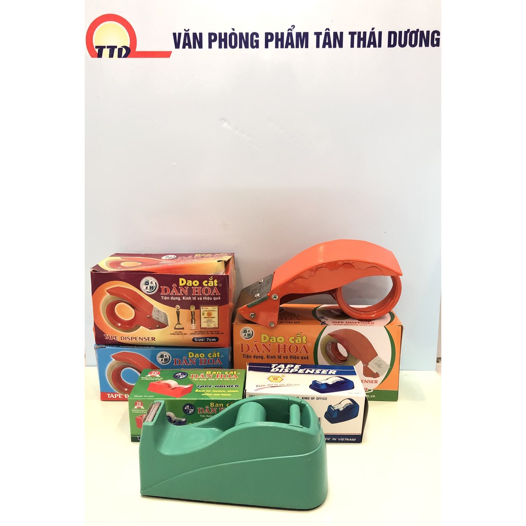 Cắt băng dính cầm tay 5 cm và 7 cm Dân Hoa_ tiện dụng_giá rẻ