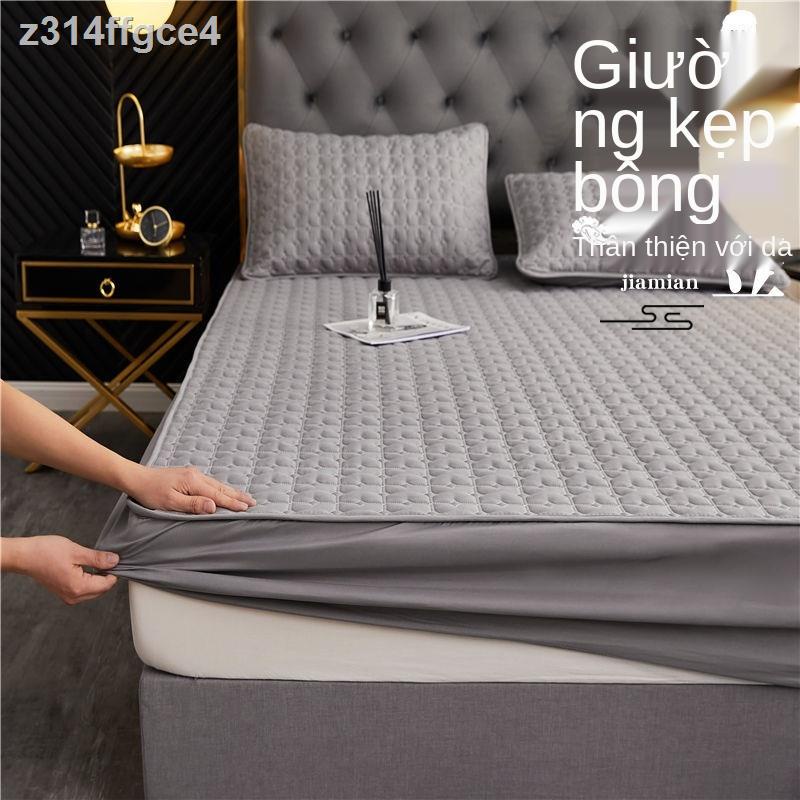 ❈☋♈Ga trải giường chần bông dày Một mảnh khăn trải giường chống trượt tùy chỉnh Vỏ bọc bảo vệ nệm Simmons đầy đủ vỏ đệm