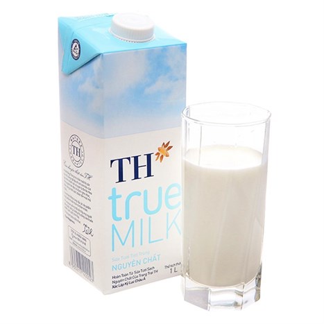 Sữa tươi tiệt trùng nguyên chất không đường TH true MILK hộp 1 lít
