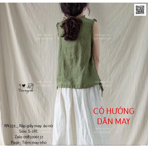 RN359_Rập giấy may áo sát nách nữ