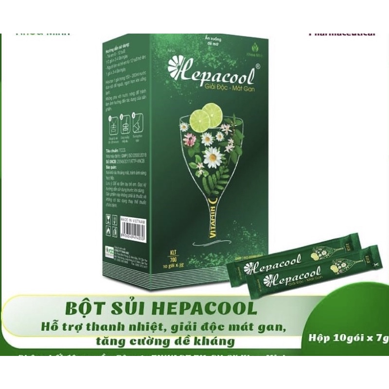 BỘT SỦI THANH NHIỆT HEPACOL HỘP 10 GÓI