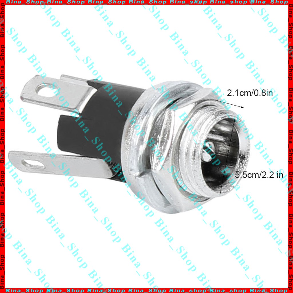 Jack sạc DC 5.5x2.1 kèm đai ốc