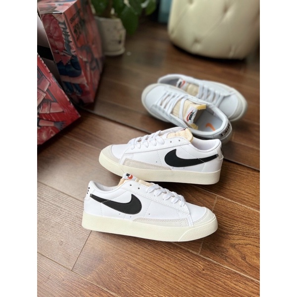GIÀY BLAZER LOW TRẮNG KEM VẠCH ĐEN DA THẬT LAI AU