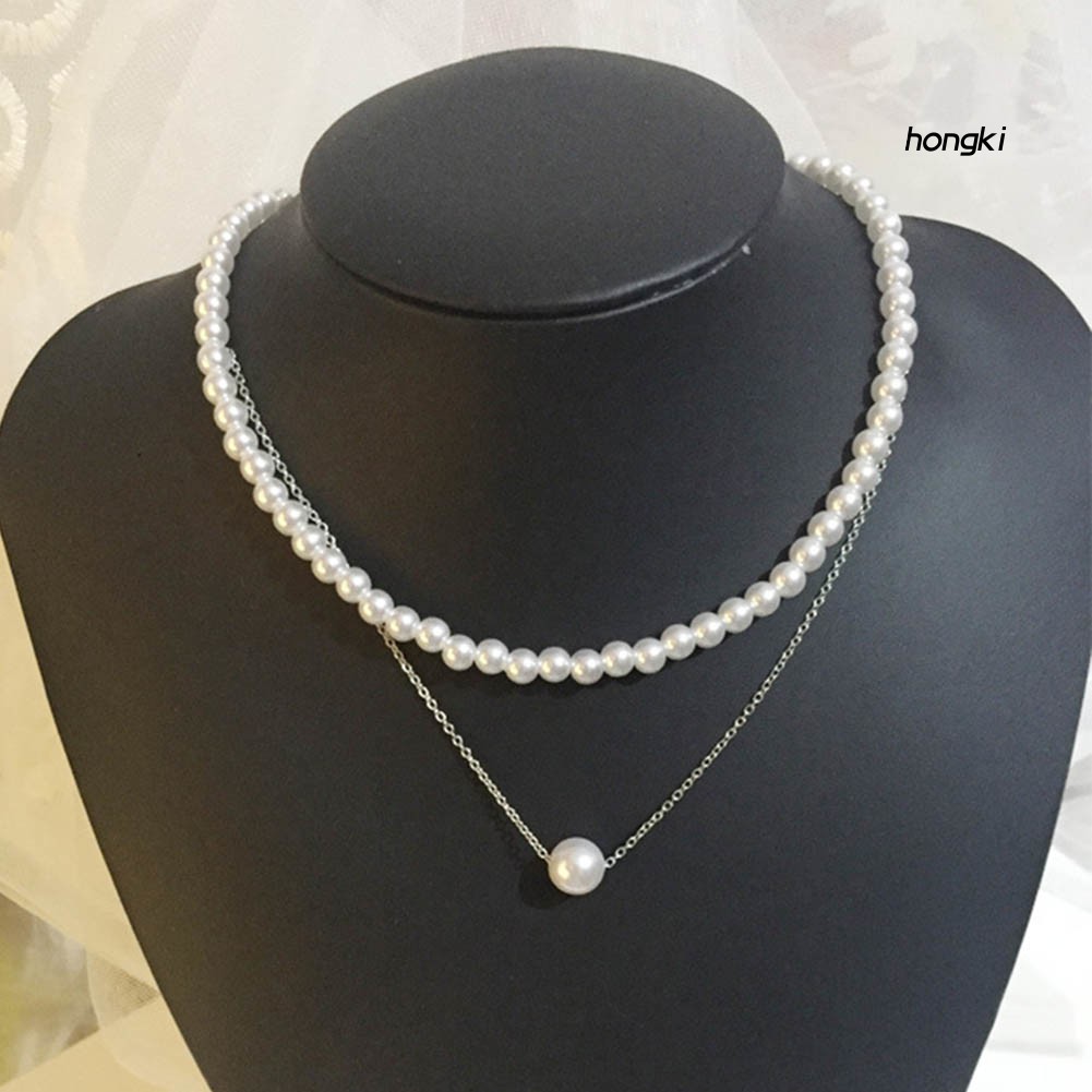 vòng cổ Hợp Kim Đính Ngọc Trai Giả Xinh Xắn