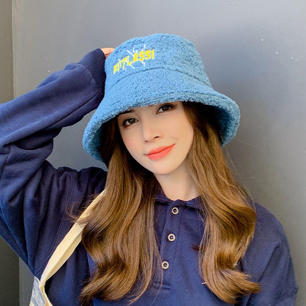 Nón Bucket Chống Nắng In Chữ Thời Trang Mùa Đông Cho Nữ