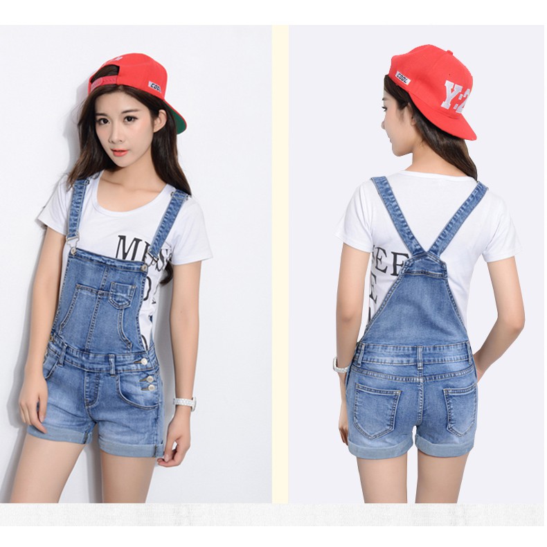 Quần đùi bò yếm co dãn | BigBuy360 - bigbuy360.vn