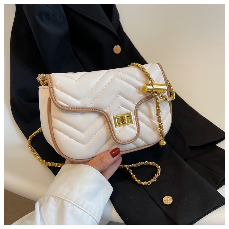 Túi Đeo Vai Dây Xích Họa Tiết Hình Thoi Thời Trang Cho Nữ