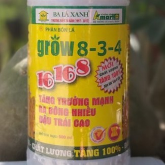 Phân Bón Lá Ba Lá Xanh Đậm Đặc Grow 16-16-8 (chai 500ml)