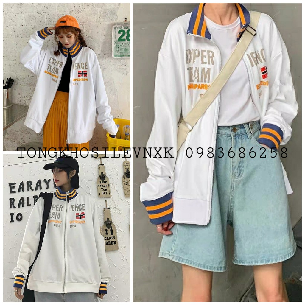 ÁO SWEATER TAY DÀI KHÓA KÉO SINCE 1953 - ÁO NỈ NGOẠI MẶC 2 KIỂU