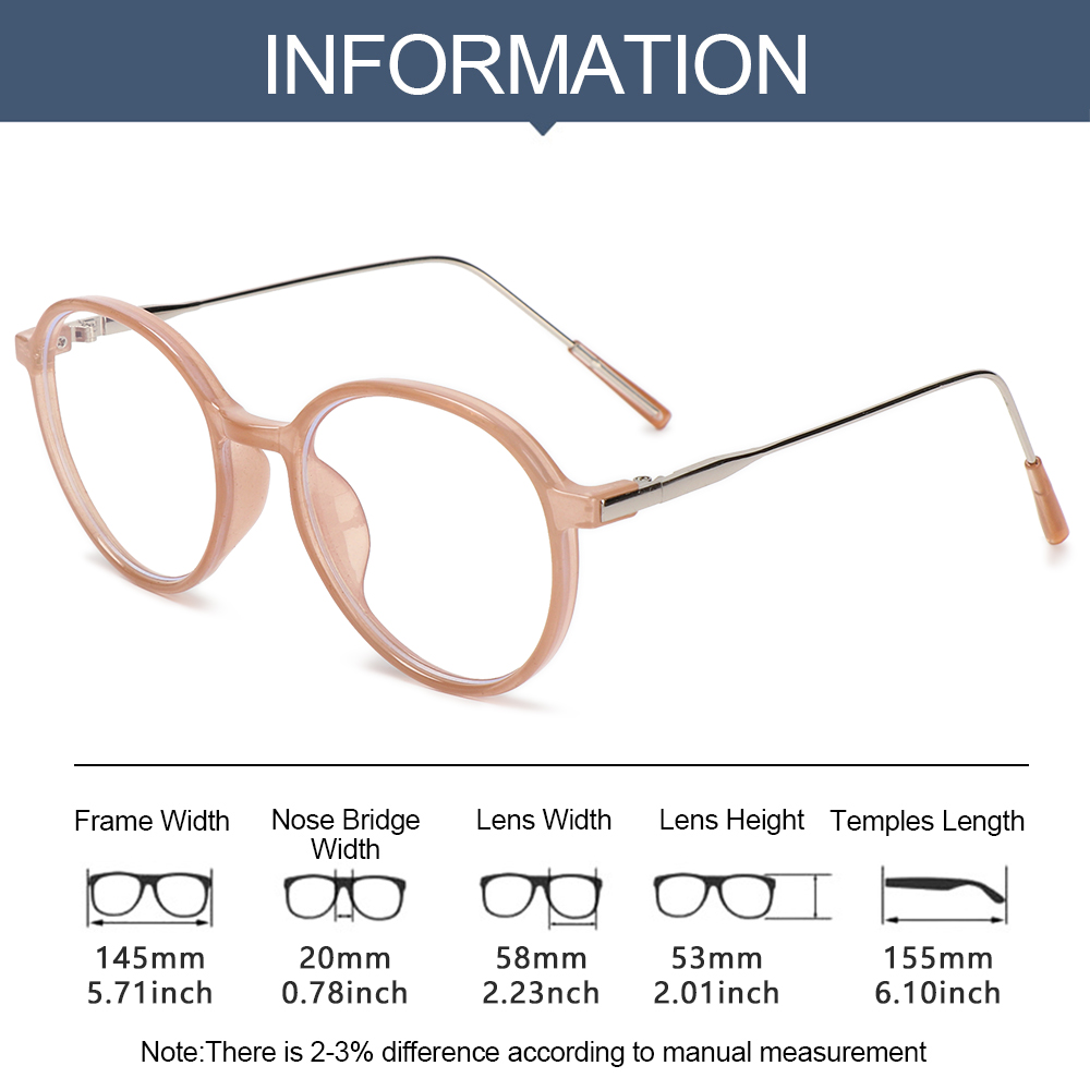 🌱FOREVER🌱 Fashion Eyeglasses Vintage Ultra Light Frame Anti-Blue Light Glasses Portable Women Men Computer Round Eye Protection