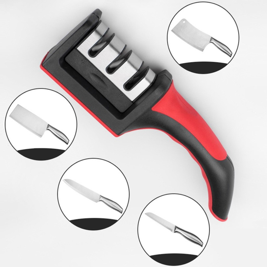 [Thánh Mài Dao] Dụng Cụ Mài Dao Kéo 3 Cấp Độ Cầm Tay Nhanh Bén Siêu Tiện Lợi