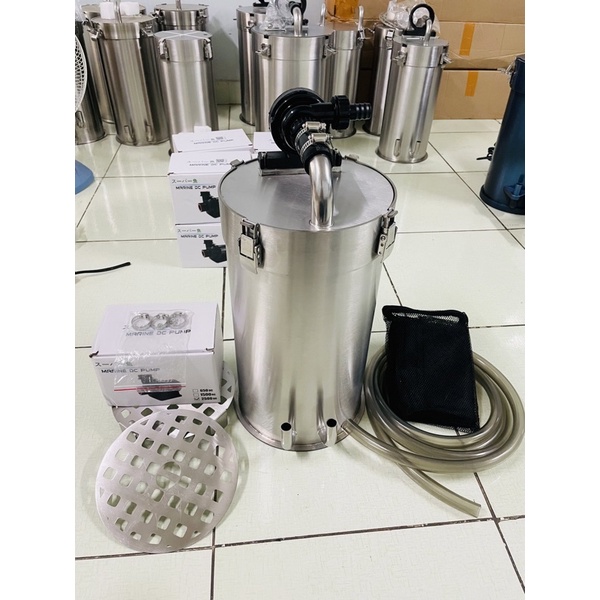 LỌC THÙNG INOX 304 BƠM MARINE 2500 lít/giờ, LỌC THÙNG INOX CAO CẤP.