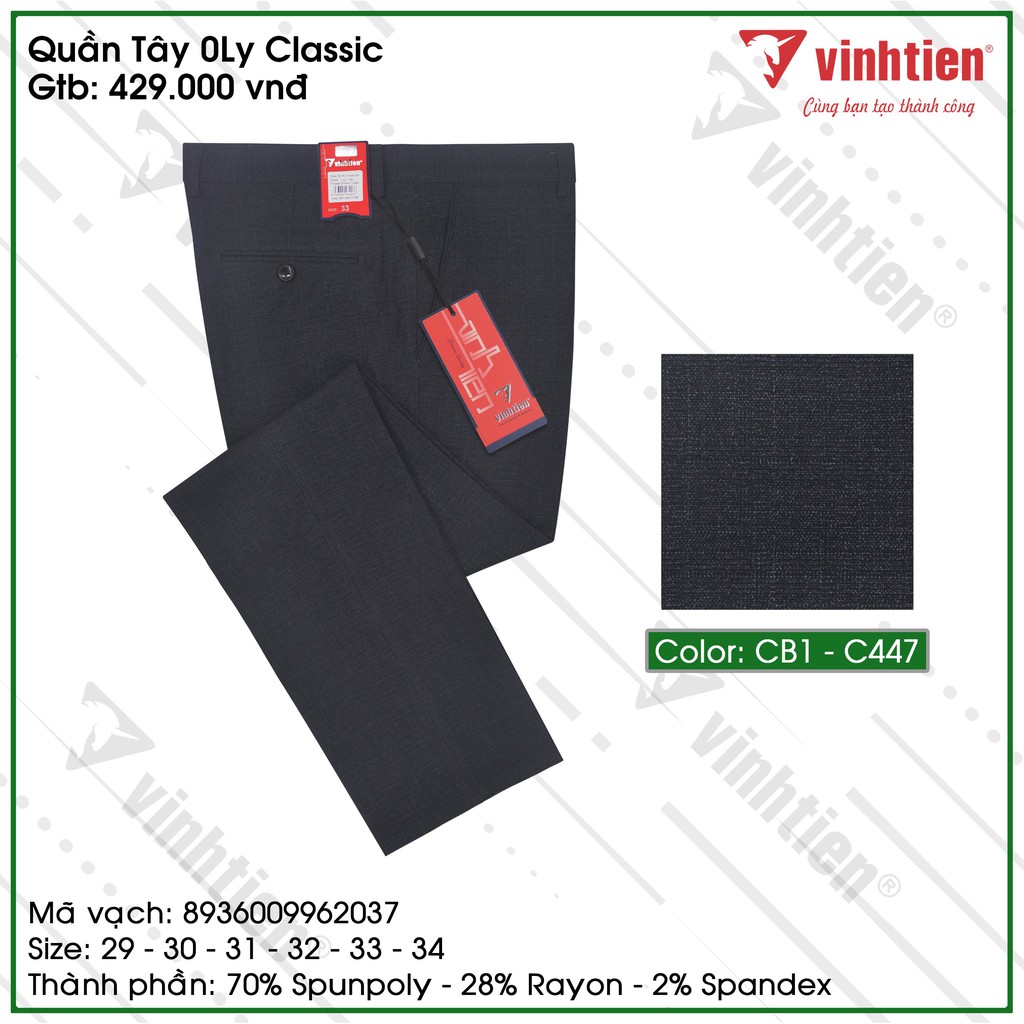 Quần Tây Nam 0ly Classic Vĩnh Tiến 429 | BigBuy360 - bigbuy360.vn