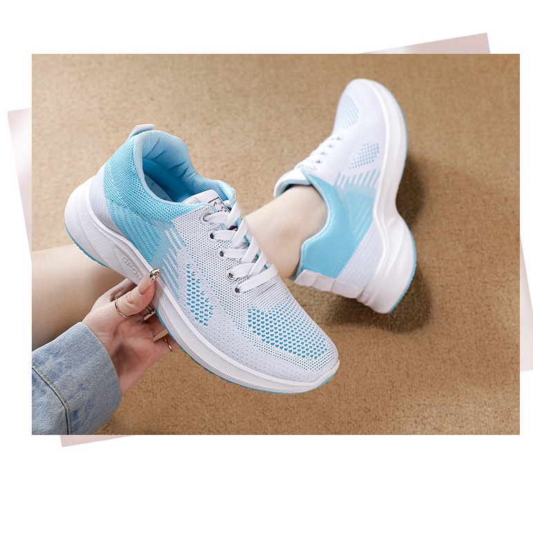 Giày Thể Thao Nữ 👟  GiàyTăng Chiều Cao Hồng Dáng Đẹp- Năng Động nhẹ thoáng êm ôm chân chống trơn s104