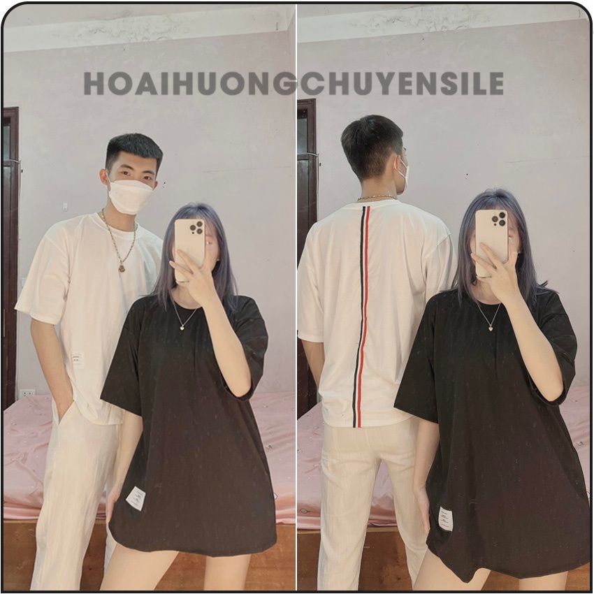 ÁO THOM SỌC DỌC LƯNG NAM NỮ H&H CLOTHES - Áo Phông Sọc Lưng SDL1 Ảnh Thật Video